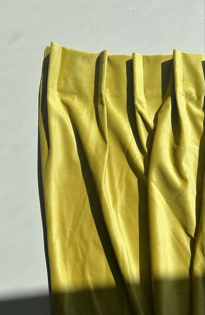 Verduisterend gordijn geelgroen, Ophalen, Gebruikt, 200 cm of meer, Overige kleuren