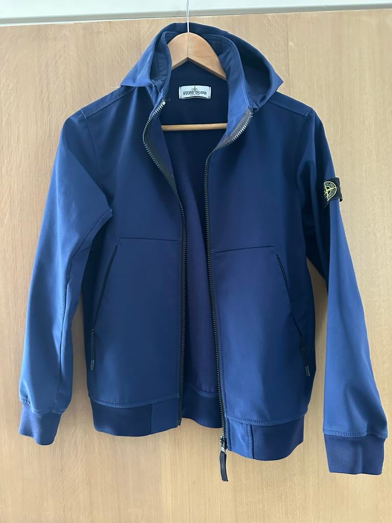 Stone Island Softshell Jas Maat 12 met Fleece Voering, Kinderen en Baby's, Ophalen of Verzenden, Gebruikt, Jongen, Jas