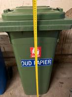 Groene afvalcontainer voor oud papier (ca. 108 cm), Kunststof, Gebruikt, 40 liter of meer, Ophalen of Verzenden