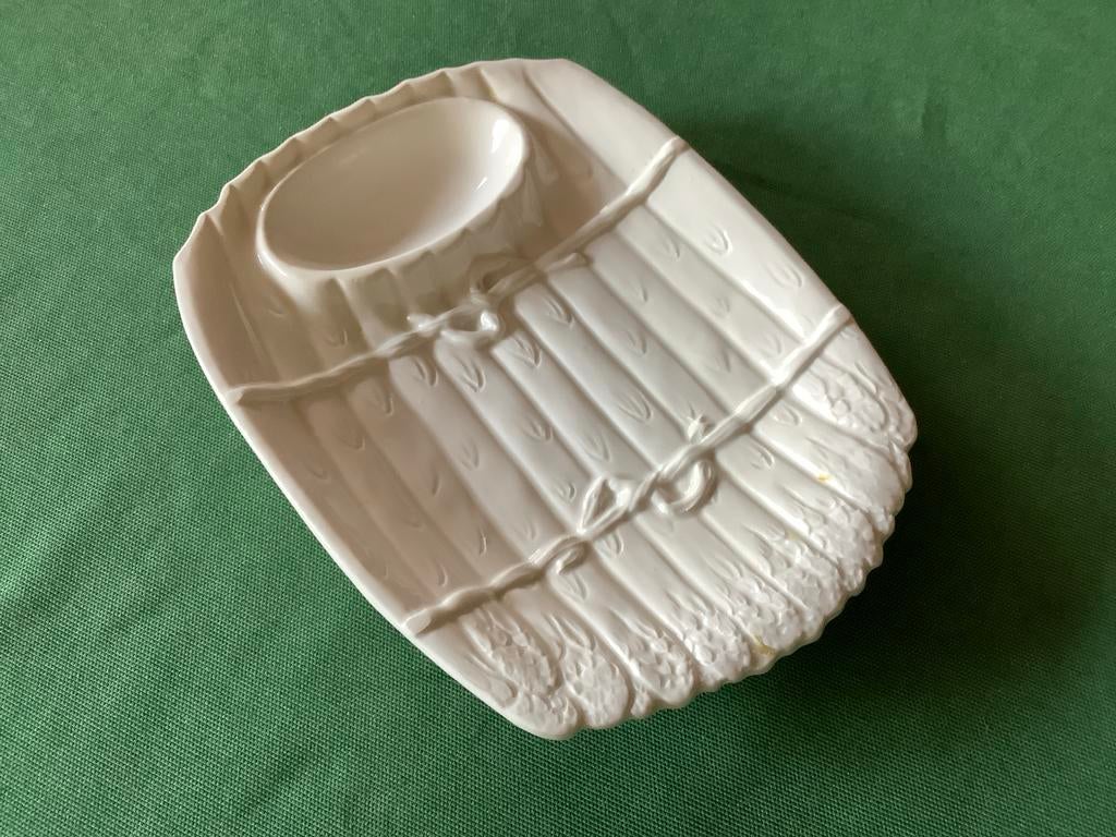 Aspergeschaal gebroken wit, 25 x 18 cm, Ophalen
