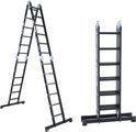 Vouwladder in nieuwstaat inclusief toebehoren, Ophalen, Zo goed als nieuw, Ladder, 4 meter of meer
