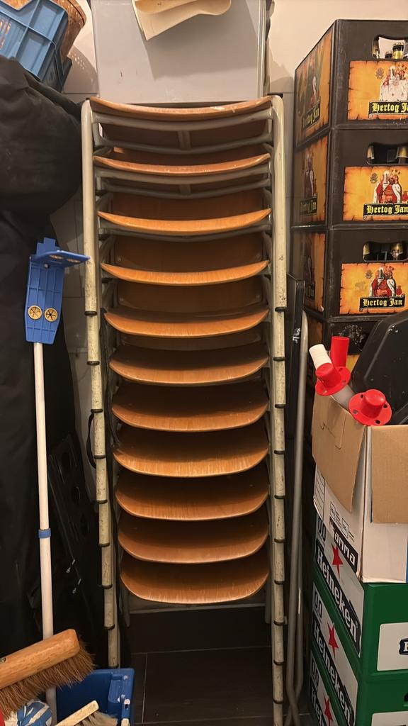 collegestoelen stapelbaar, Ophalen, Collegestoelen, Gebruikt, Bruin