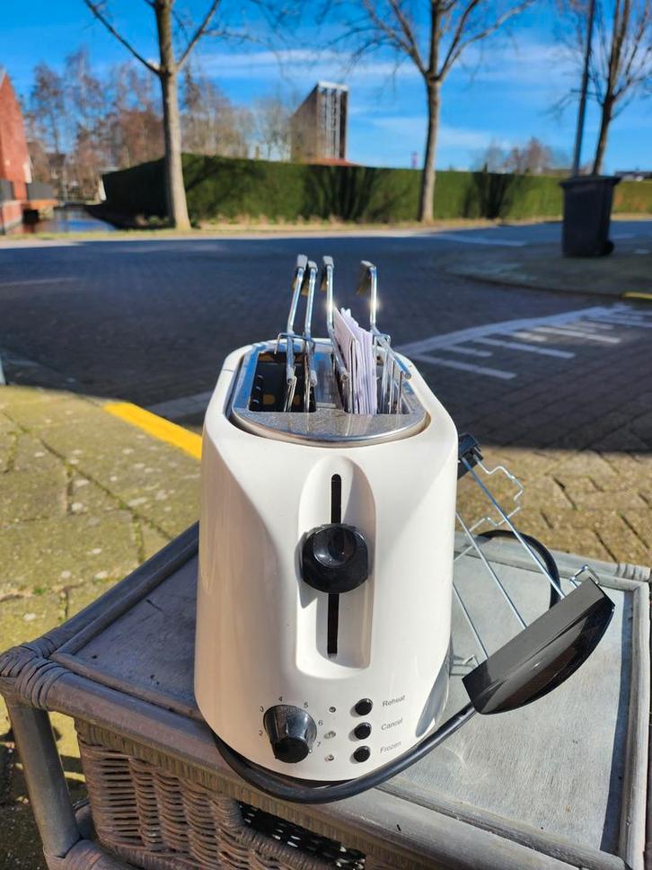 Princess Broodrooster met Opwarmrekje - Wit, Witgoed en Apparatuur, Broodroosters, Gebruikt, Ophalen of Verzenden