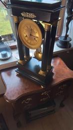 ŹwarenAntieke Franse pendule klok marmeren klok 58 h en32b, Ophalen of Verzenden