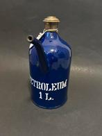 Kobalt Blauwe 1 Liter Petroleumkan, BK, Antiek en Kunst, Antiek | Emaille, Ophalen of Verzenden