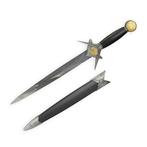 Vrijmetselaars kort zwaard 40 cm semi scherp staal, Verzenden, Overige soorten, Zwaard of Sabel