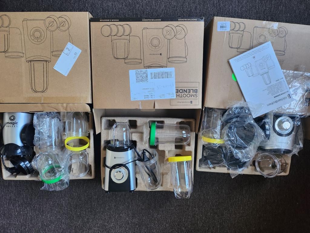 3x Bekerblender Kitchenette Brothers & Magic Bullet, Witgoed en Apparatuur, Ophalen of Verzenden, Nieuw