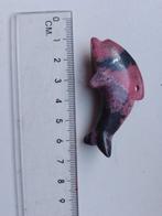 Rhodoniet dolfijn kettinghanger en grote kralen, Ophalen, Zo goed als nieuw, Kraal