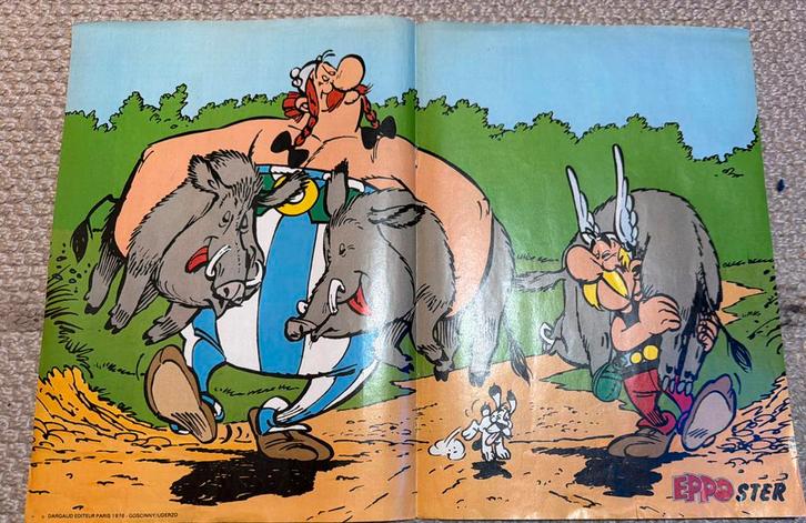 Asterix en Obelix poster (1976), Boeken, Stripboeken, Gelezen, Eén stripboek, Ophalen of Verzenden
