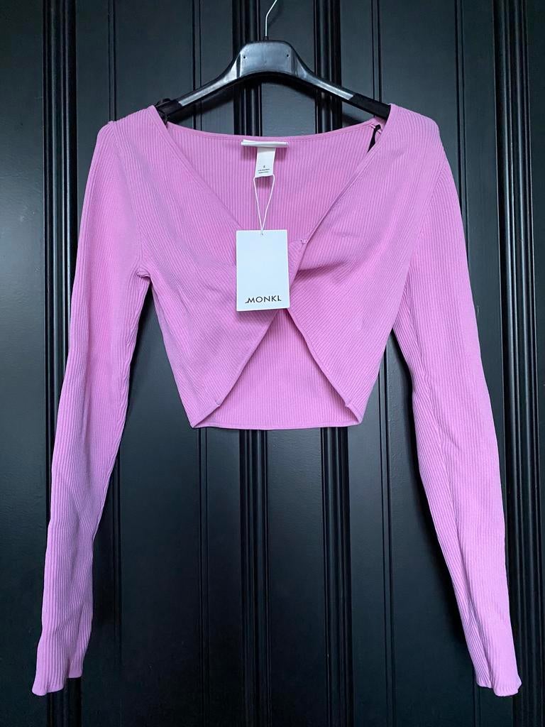 NIEUW met kaartjes Monki crop top met lange mouwen, Maat 38/40 (M), Nieuw, Ophalen of Verzenden, Lange mouw