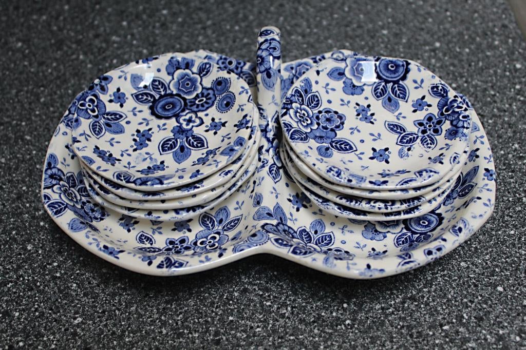 Societe Ceramique Maastricht Beatrix petit-four stel, Antiek en Kunst, Ophalen of Verzenden