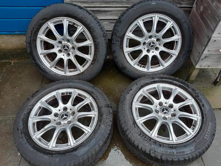 Mercedes C-klass w205 lichtmetalen velgen met banden (5x112), Auto-onderdelen, Banden en Velgen, Banden en Velgen, Zomerbanden