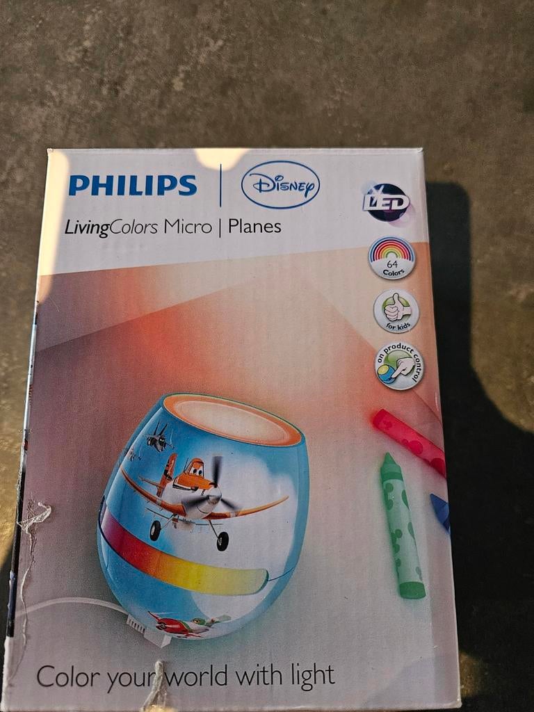 Philips vliegtuig Disney Planes LivingColors Micro LED Lamp, Ophalen of Verzenden, Zo goed als nieuw, Overige typen