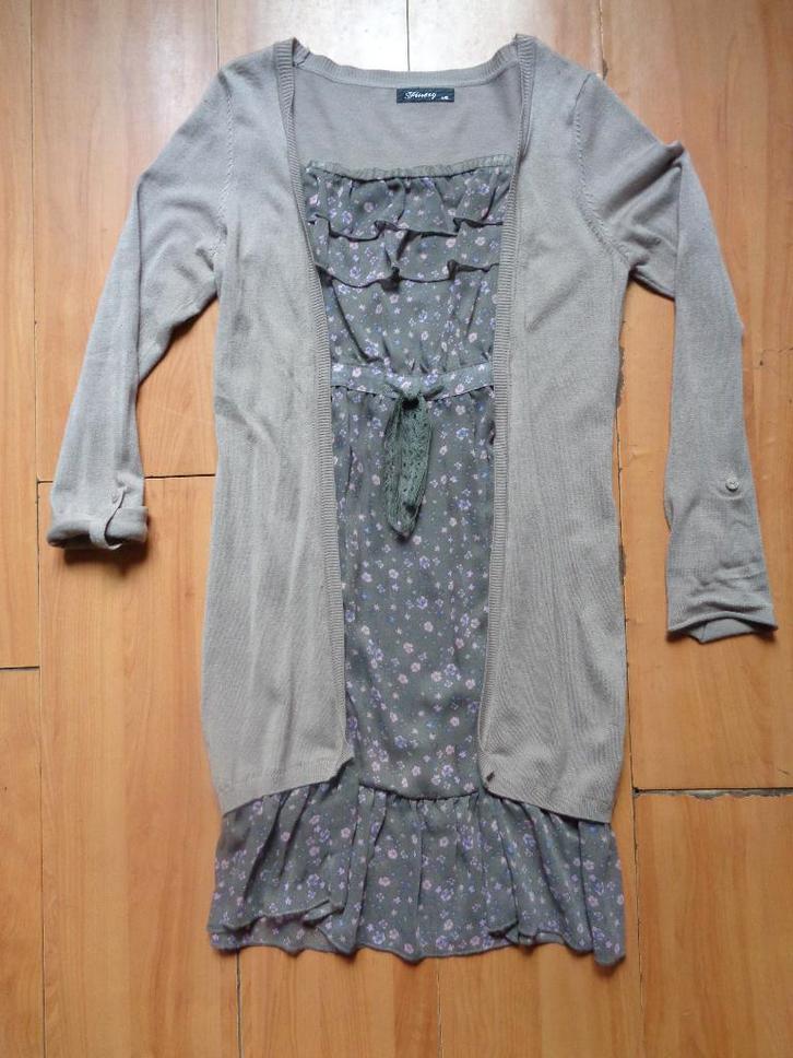 Jurk hippie / hobo, Kleding | Dames, Jurken, Zo goed als nieuw, Maat 42/44 (L), Bruin, Knielengte, Ophalen of Verzenden