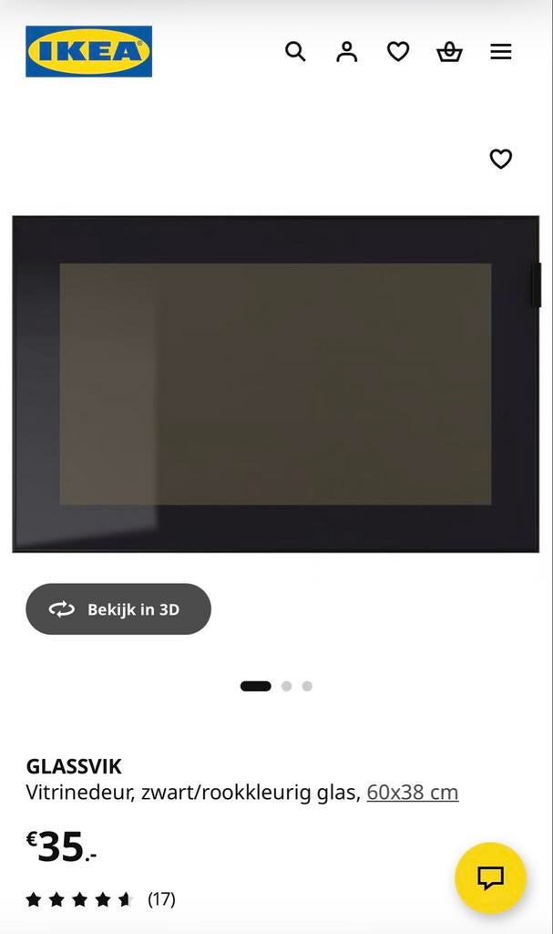 IKEA: Besta 6 vitrinedeuren en 3 toppanelen, zwart/roomkleur, Ophalen, 100 tot 150 cm, Nieuw, Glas