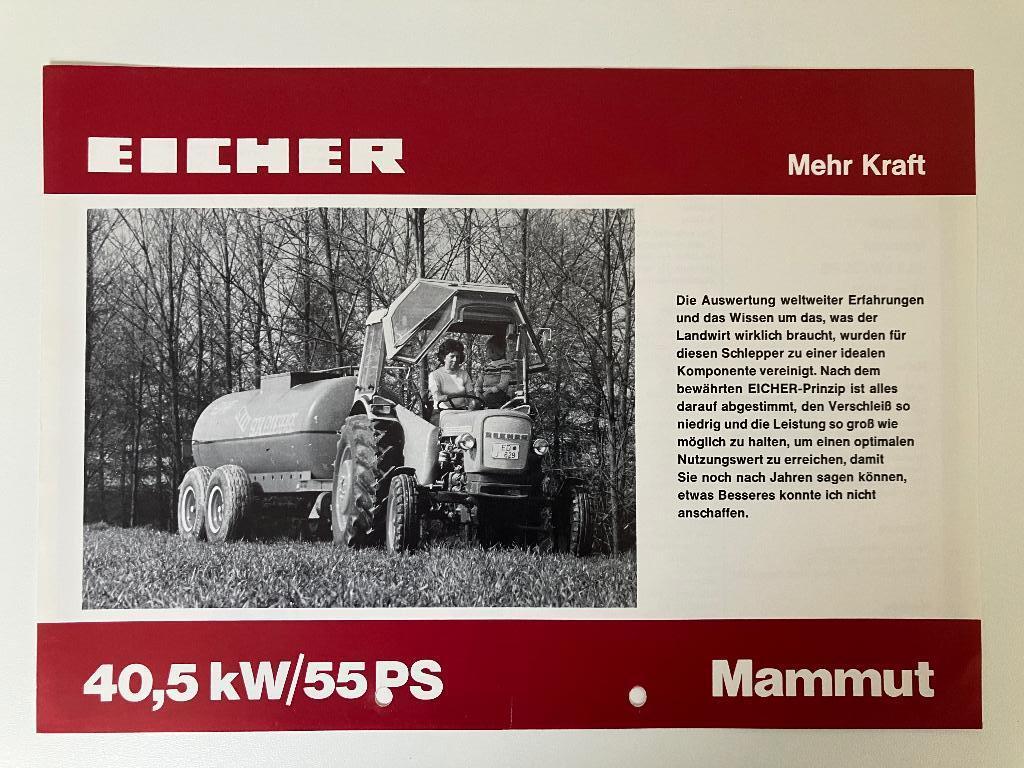 Eicher trekker tractor folder brochure, Boeken, Ophalen of Verzenden, Gelezen