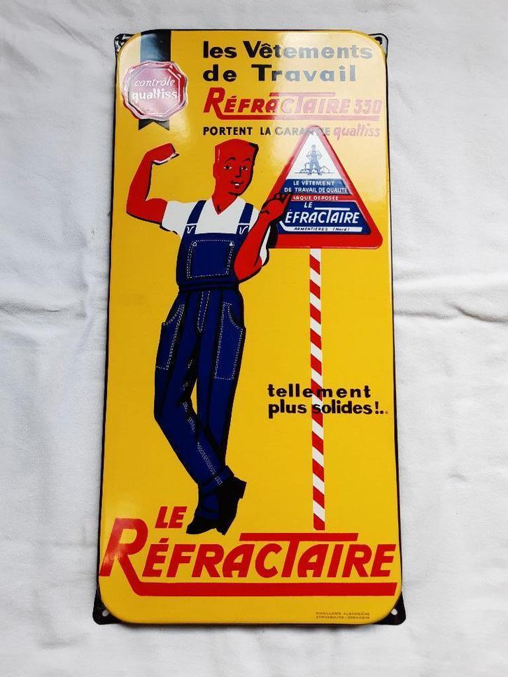 orgineel 50 jaren emaille bord bordje werkkleding, Antiek en Kunst, Antiek | Emaille, Ophalen of Verzenden