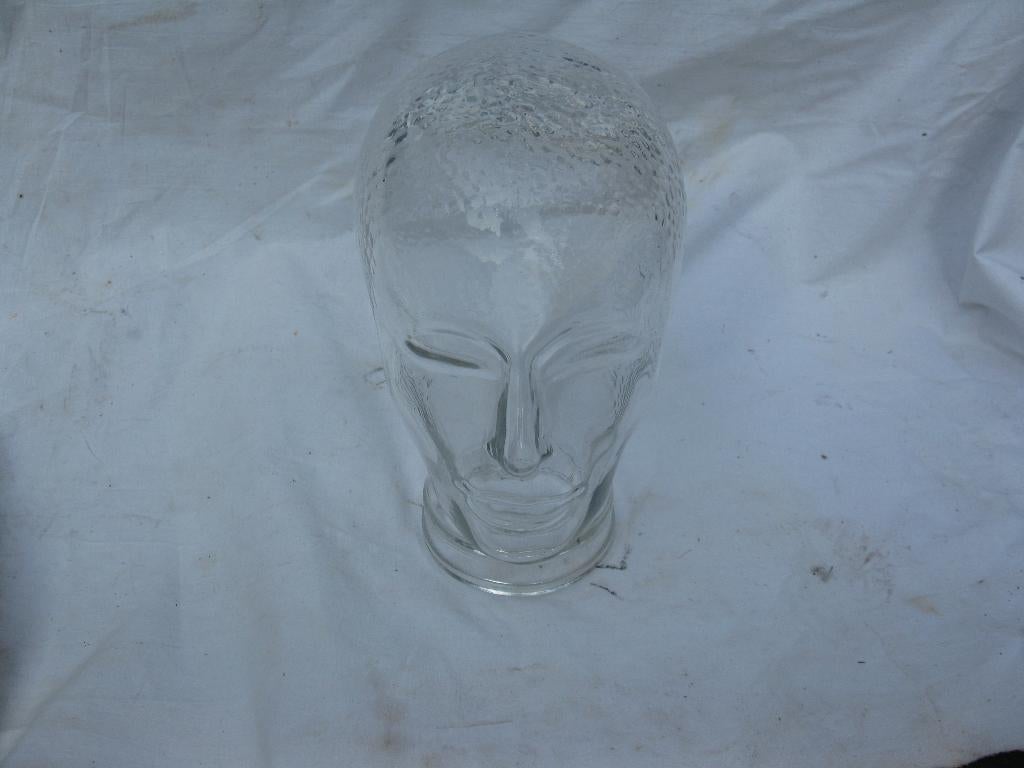 Glazen hoofd voor pruik of hoofdtelefoon, Ophalen of Verzenden, Zo goed als nieuw, Glas, Modern