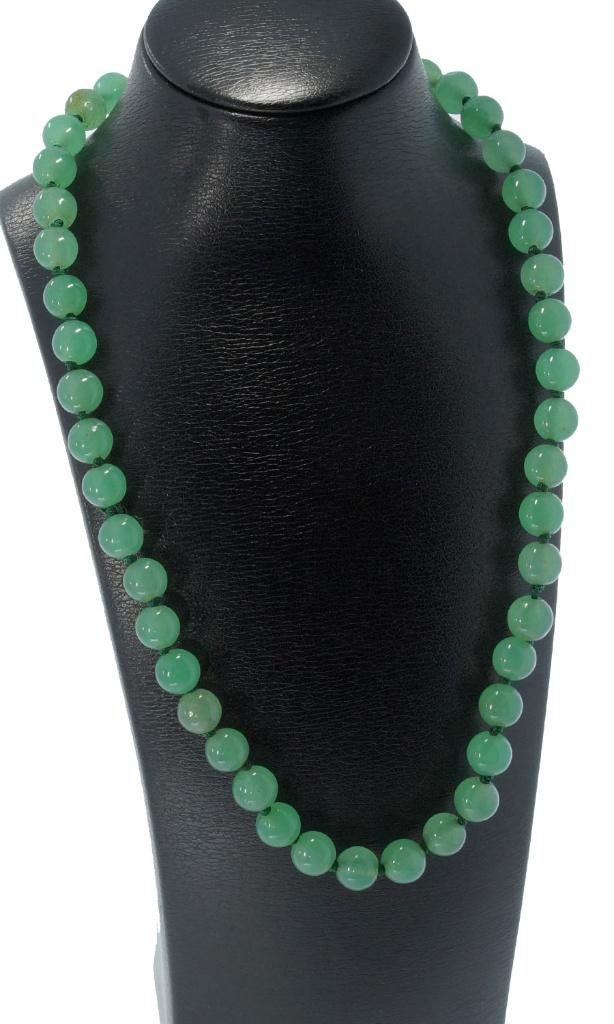 Jade nefriet vintage ketting dames fraai model lang
