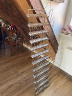 Vintage ijzeren boekenrek - Industrieel design, Met plank(en), Minder dan 50 cm, Gebruikt, 200 cm of meer