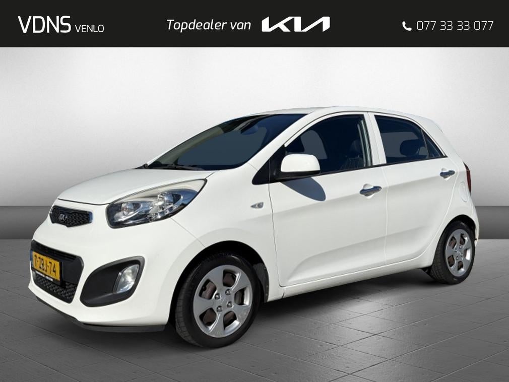 Kia Picanto 1.0 CVVT BusinessLine | Navigatie | Bluetooth me, Euro 5, Stof, Gebruikt, Zwart