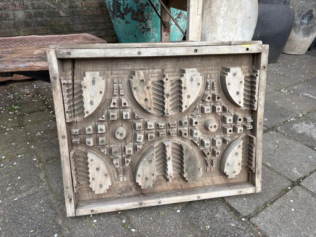 Oude cementmal / steenmal, Ophalen, Gebruikt, Hout, Decoratieobject