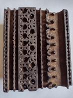 oude houten textielstempel batikstempel L 15,5 cm, Ophalen