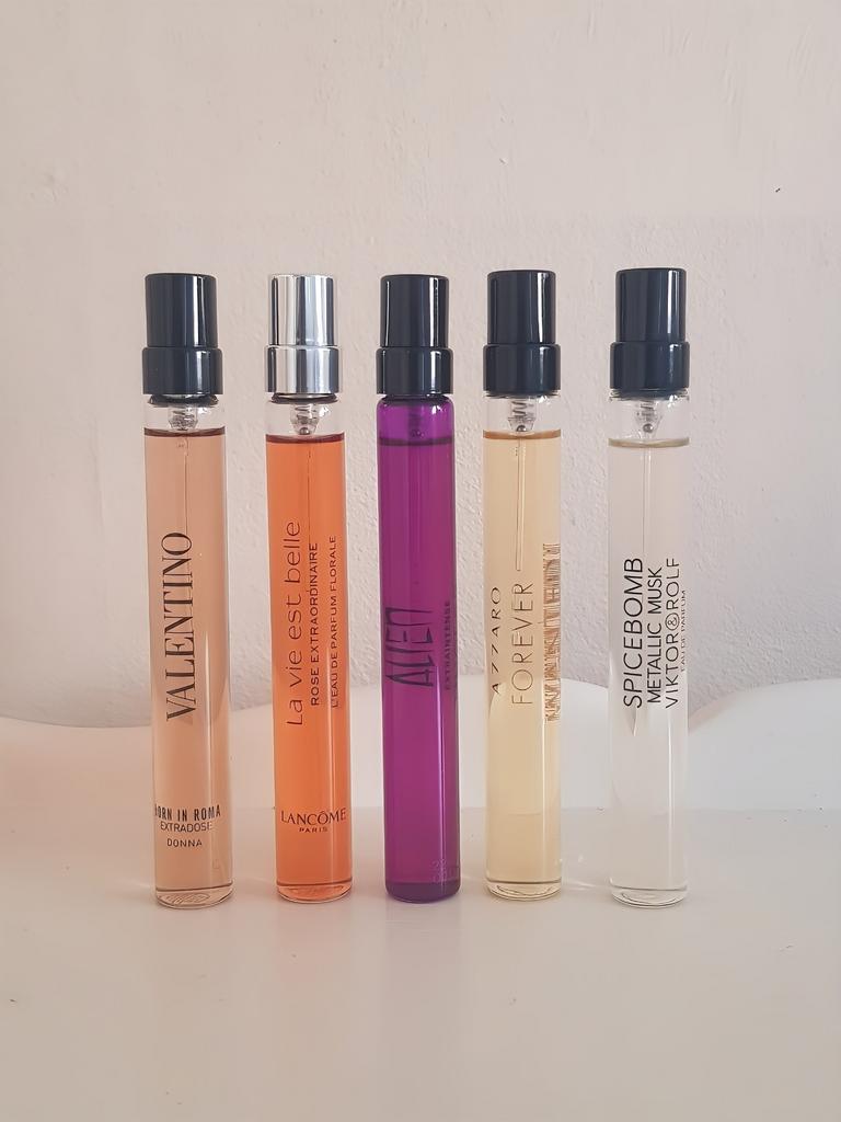 Set van 5 grote Luxe Travelsprays, 10ml, Verzamelen, Parfumverzamelingen, Ophalen of Verzenden, Nieuw, Miniatuur