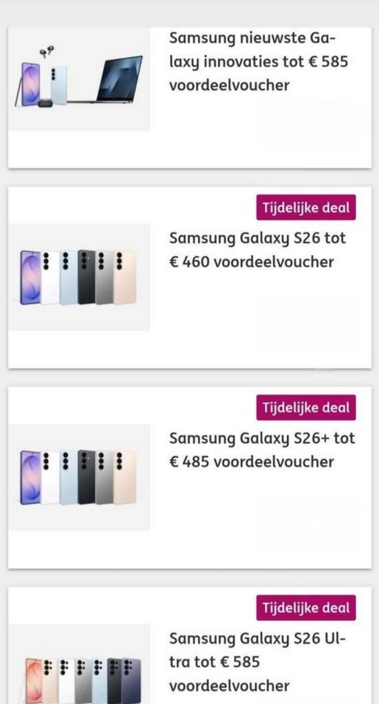 Samsung 26 kortings code van ing, Tickets en Kaartjes