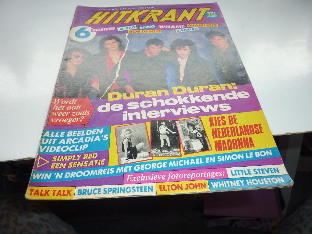 HITKRANT NR 2 1986-DURAN-R DE NIJS-DOLLY DOTS-ELTON JOHN, Verzenden, 1980 tot heden, Tijdschrift