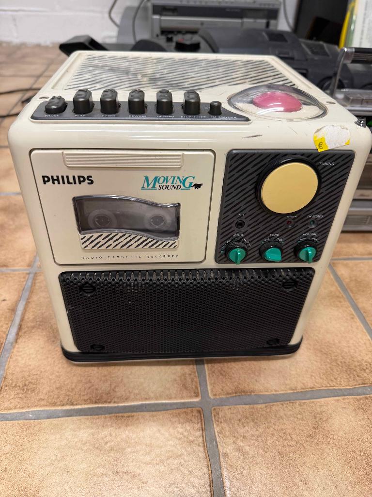 Philips Moving Sound Radio Cassette Recorder Draagbare, Ophalen of Verzenden, Gebruikt, Radio