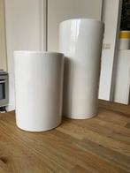 Keramieken vaas, wit,ca 20 cm hoog, diameter ca 12 cm, Huis en Inrichting, Wit, Aardewerk of Porselein, Ophalen of Verzenden, Zo goed als nieuw
