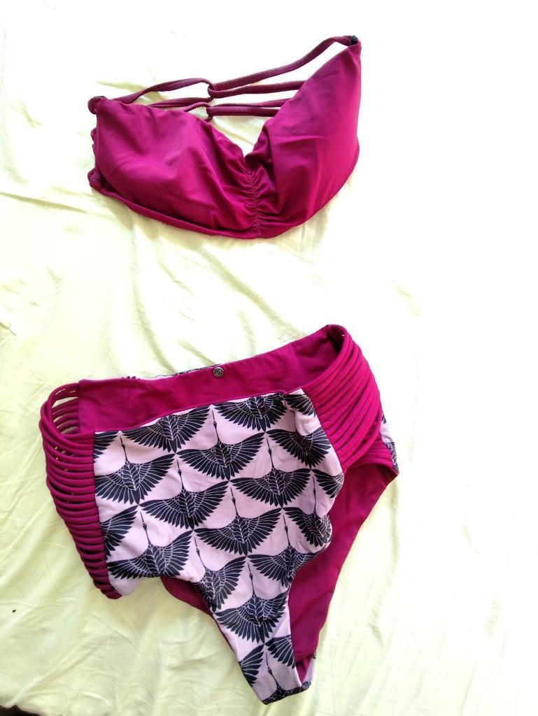 Woodlike duurzame gerecyclede bikini roze kraanvogels, Kleding | Dames, Maat 38/40 (M), Woodlike, Overige typen, Ophalen of Verzenden