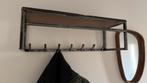 Industriële kapstok met hout met haken 80x30 cm, Ophalen, Zo goed als nieuw, Metaal