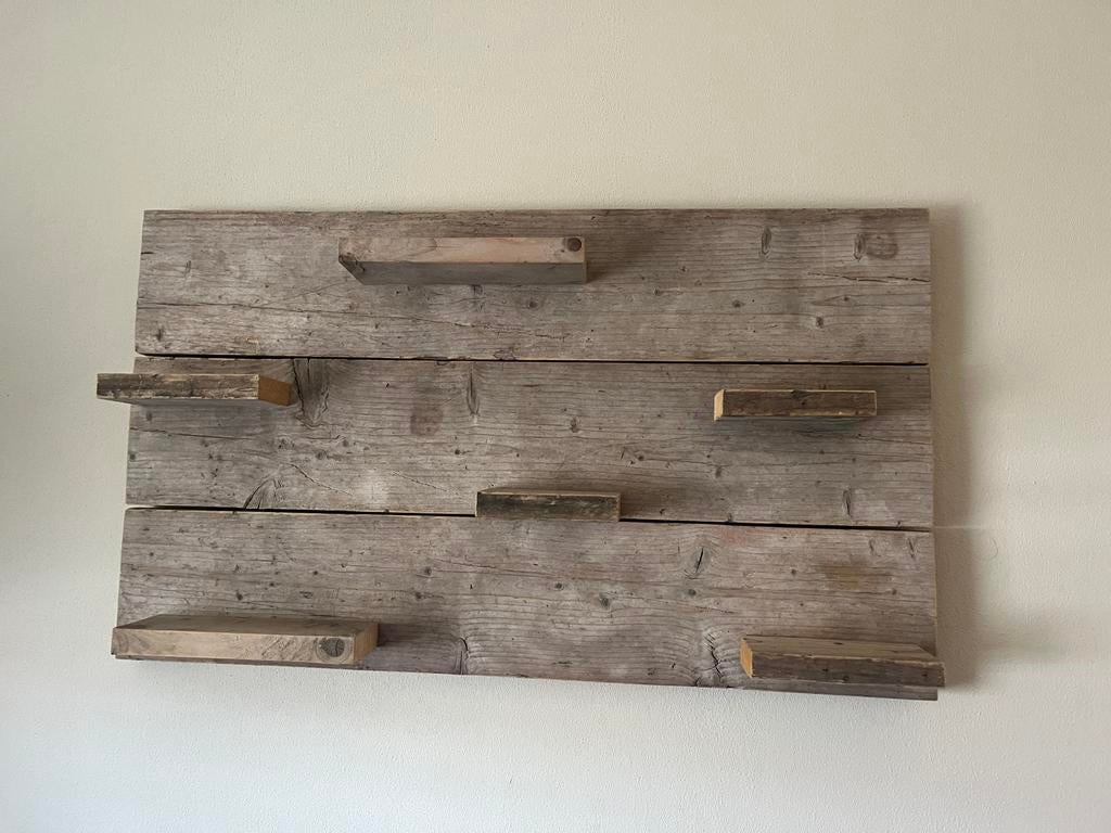 Wandbord steigerhout, Ophalen of Verzenden, Zo goed als nieuw