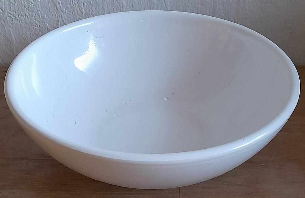 Grote witte plantenschaal 25 x 8, 25 tot 40 cm, Overige materialen, Rond, Ophalen of Verzenden