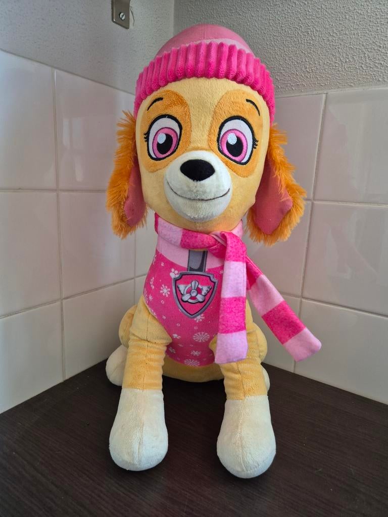 XL Paw Patrol Skye knuffel, Ophalen of Verzenden, Zo goed als nieuw, Hond