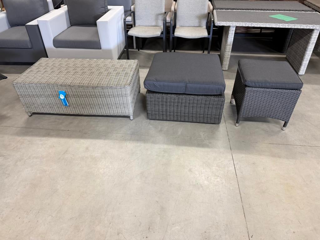 Koffietafel / hockers wicker, Nieuw, Ophalen of Verzenden, Info@suns.nl, Suns