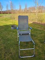 2 Crespo Campingstoelen met Voetensteun en Tafel, Ophalen, Gebruikt, Campingstoel
