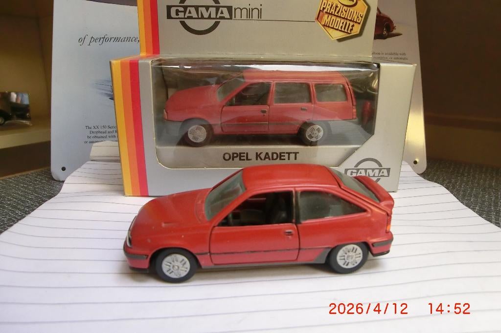 2x Opel Kadett Gama 1:43, Ophalen of Verzenden, Nieuw, Auto, Gama