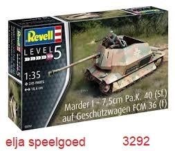 Modelbouw Revell 1:35 Marder Pa K 40 Tank 3292 245 delen, Tank, Nieuw, Ophalen of Verzenden, 1:32 tot 1:50