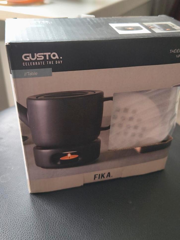 Gusta Thea Theewarmer Theelichtje Fika Zwart, Huis en Inrichting, Keuken | Keukenbenodigdheden, Ophalen of Verzenden