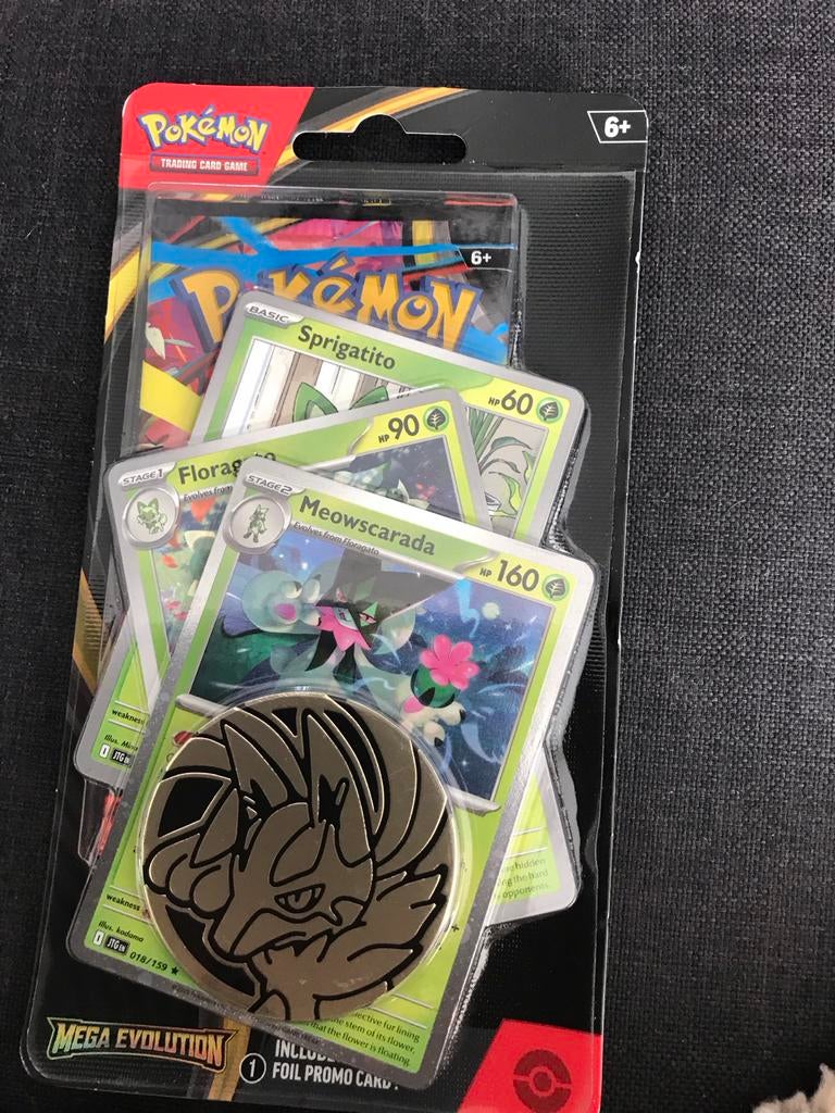 Pokémon Mega Evolution Pack: Sprigatito, Floragato, Meowscar, Ophalen of Verzenden, Nieuw, Overige typen, Foil