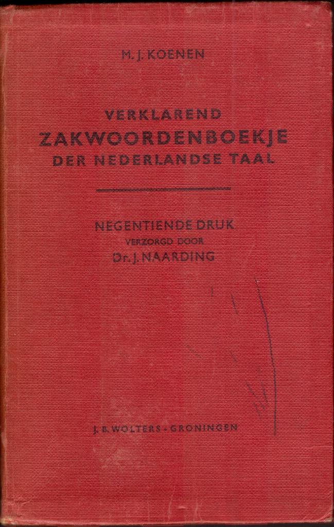 Verklarend Zakwoordenboekje der Nederlandse Taal 1959, Boeken, Ophalen of Verzenden, Gelezen, Koenen of Wolters, Nederlands