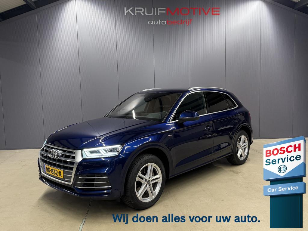 Audi Q5 2.0 TFSI quattro Sport S-Line | Virtual CP | Sfeerve, Gebruikt, 4 cilinders, Blauw, Leder en Stof