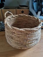 Grote rieten mand, Ophalen, Gebruikt, Mand, Rond