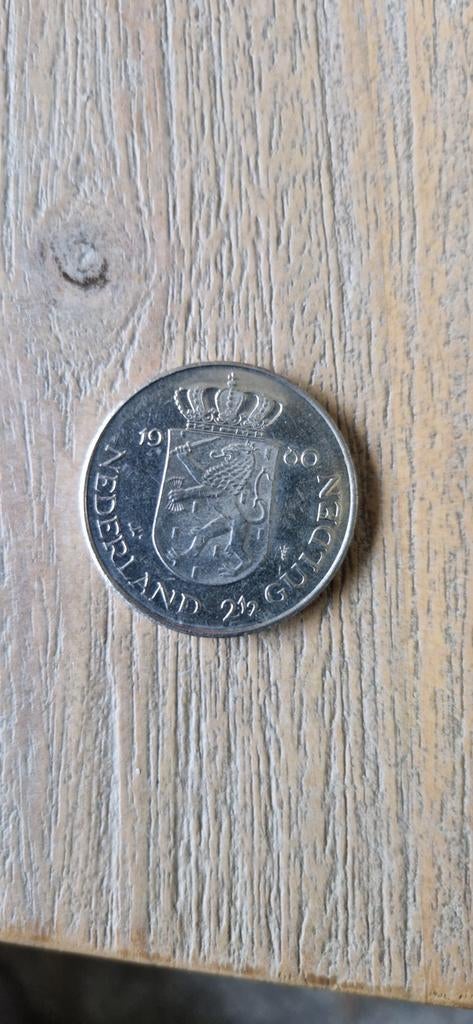 Munt 2,5 gulden 1980, Ophalen of Verzenden