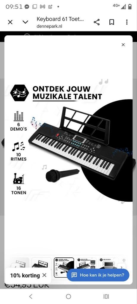 Keyboard 61 toetsen, Muziek en Instrumenten, Keyboards, Ophalen of Verzenden