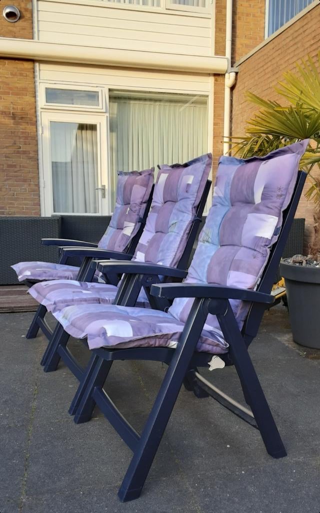 Hartman tuinstoel standenstoel incl kussen 33,- per stuk, Tuin en Terras, Ophalen