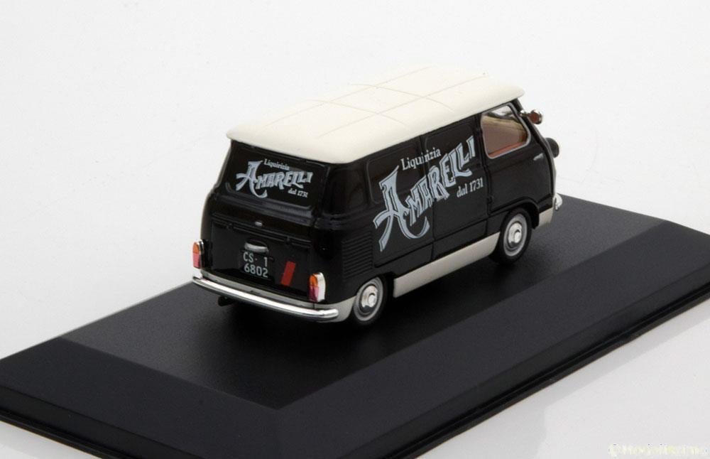 JSN Atlas 1:43 Fiat 600 Multipla - Amarelli 1958 zwart wit, Hobby en Vrije tijd, Modelauto's | 1:43, Overige merken, -, Nieuw